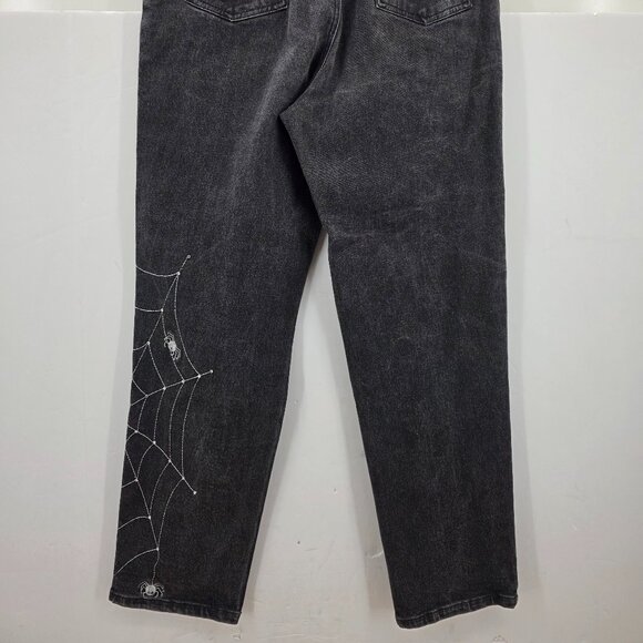Vtg Quacker Factory Jeans Women’s Sz 10 Black Halloween Embroidered Spider Webs - Picture 13 of 13
